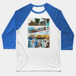 Greetings from Curacao Vintage style retro souvenir Baseball T-Shirt